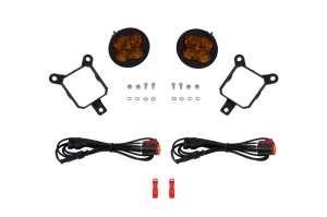 Subaru Forester Fog Light Bracket Kit - Diode Dynamics - SS3 Type Y - Amber - `22-`24